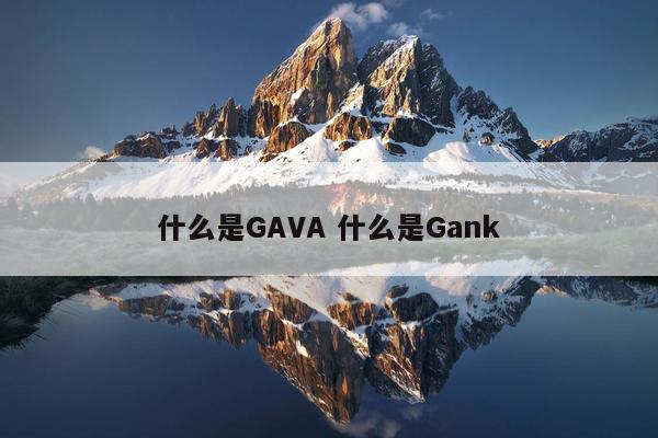 什么是GAVA 什么是Gank